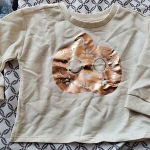 NEW-Gymboree Baby Toddler Girl Sweatshirt 2T | Rose Gold Pumpkin